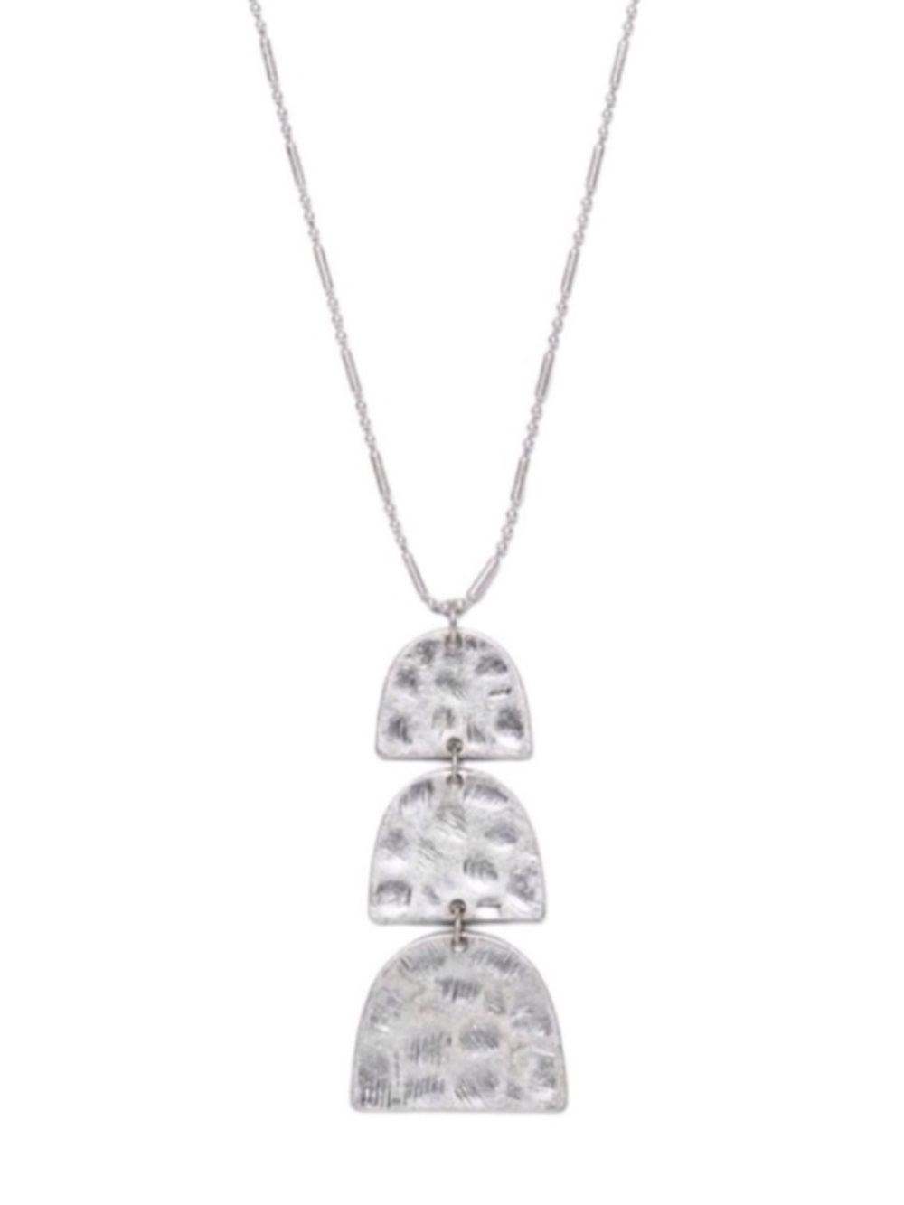 Semi-Circle Tiered Hammered Pendant/Necklace (NWT)